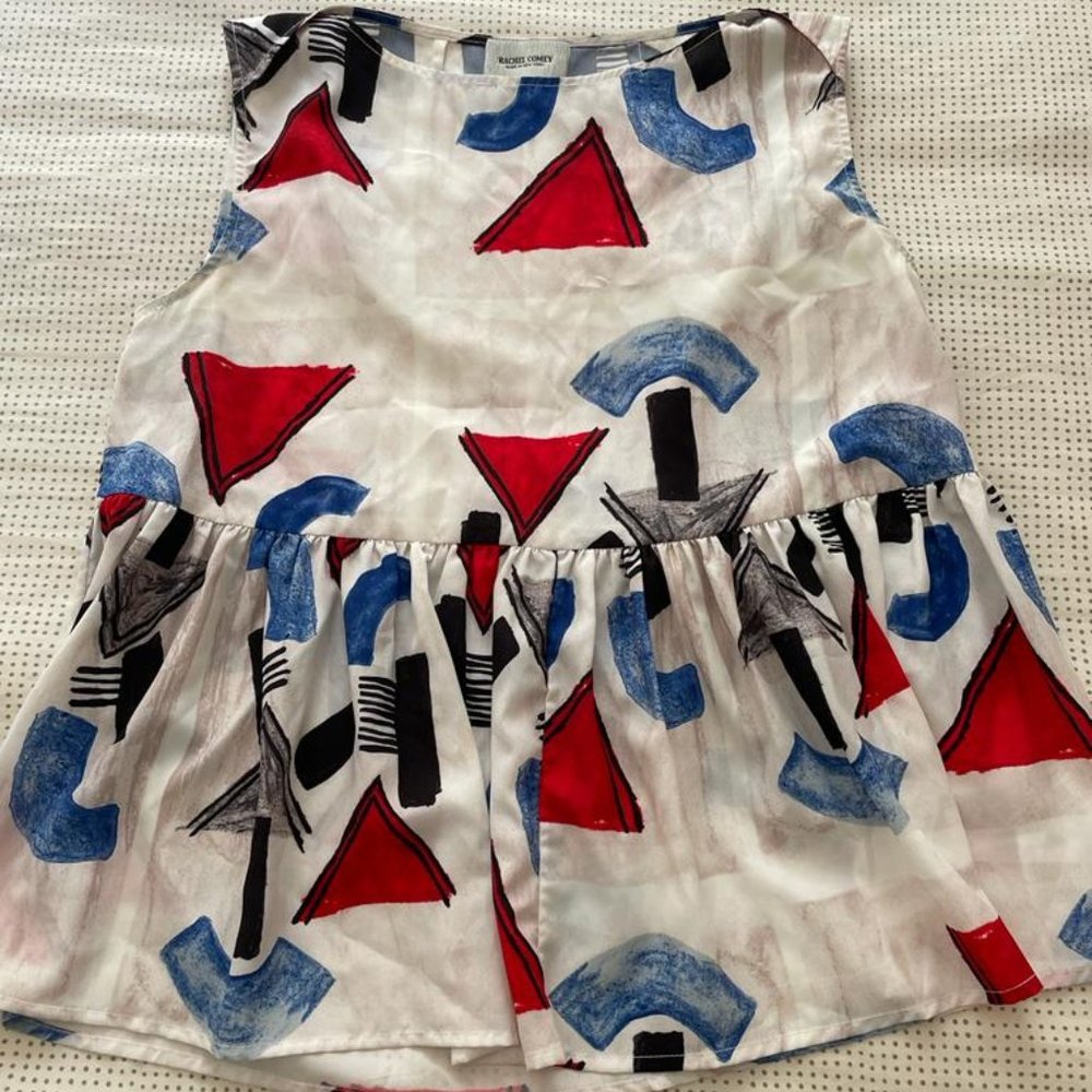 Sleeveless abstract patterned Rachel Comey top in XS